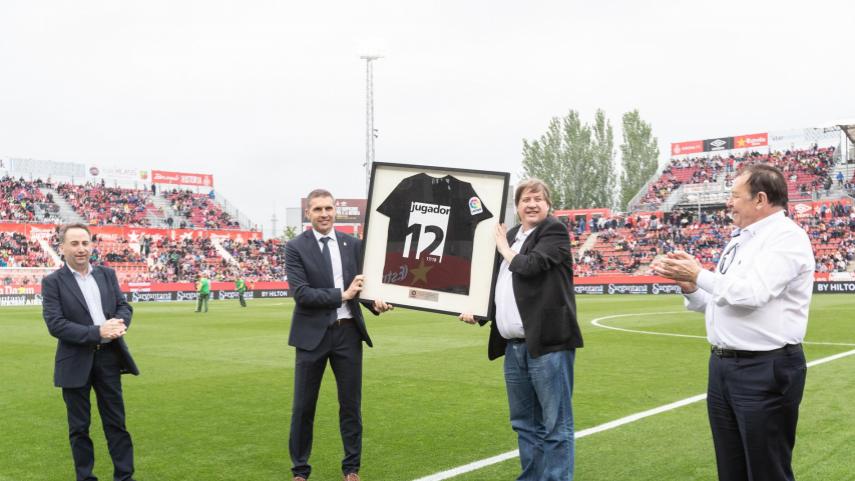 La afición del Girona recogió el premio como mejor afición de LaLiga Santander 2017/2018
