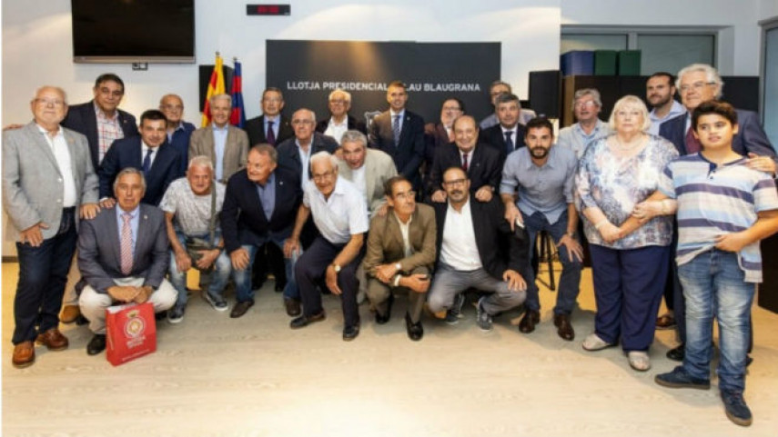 Ex jugadores de FC Barcelona y Girona FC, unidos por el derbi