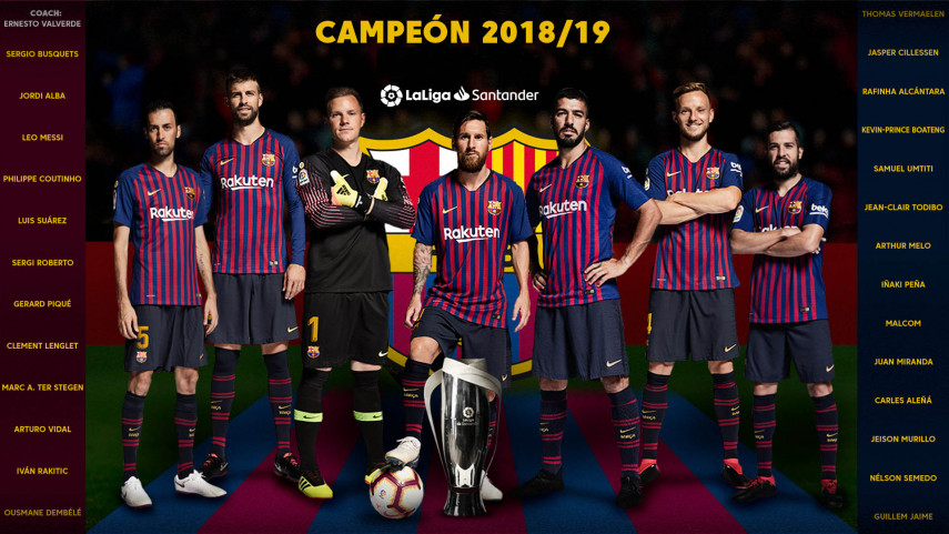 El FC Barcelona se proclama campeón de LaLiga Santander 2018/19